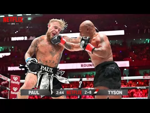 Mike Tyson VS Jake Paul BRUTAL KO Highlights | FULL FIGHT NETFLIX 2024