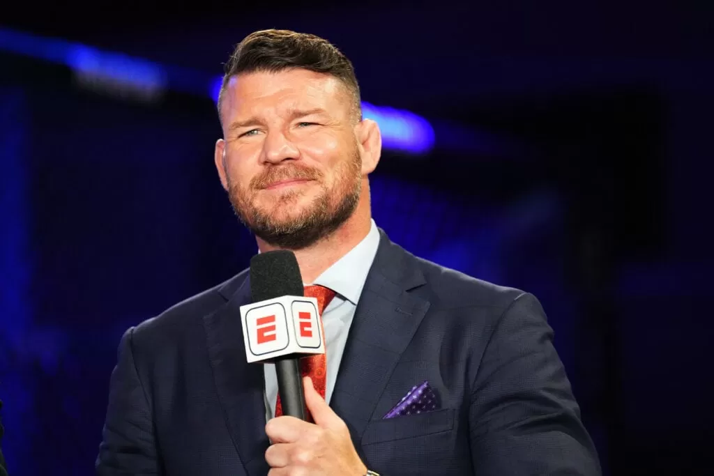 Michael Bisping anchors the broadcast during the UFC Fight Night event at UFC APEX on May 20, 2023 in Las Vegas, Nevada.