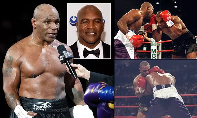 Evander Holyfield, 58, reveals he's 'talking' with Mike Tyson over trilogy  fight | Daily Mail Online