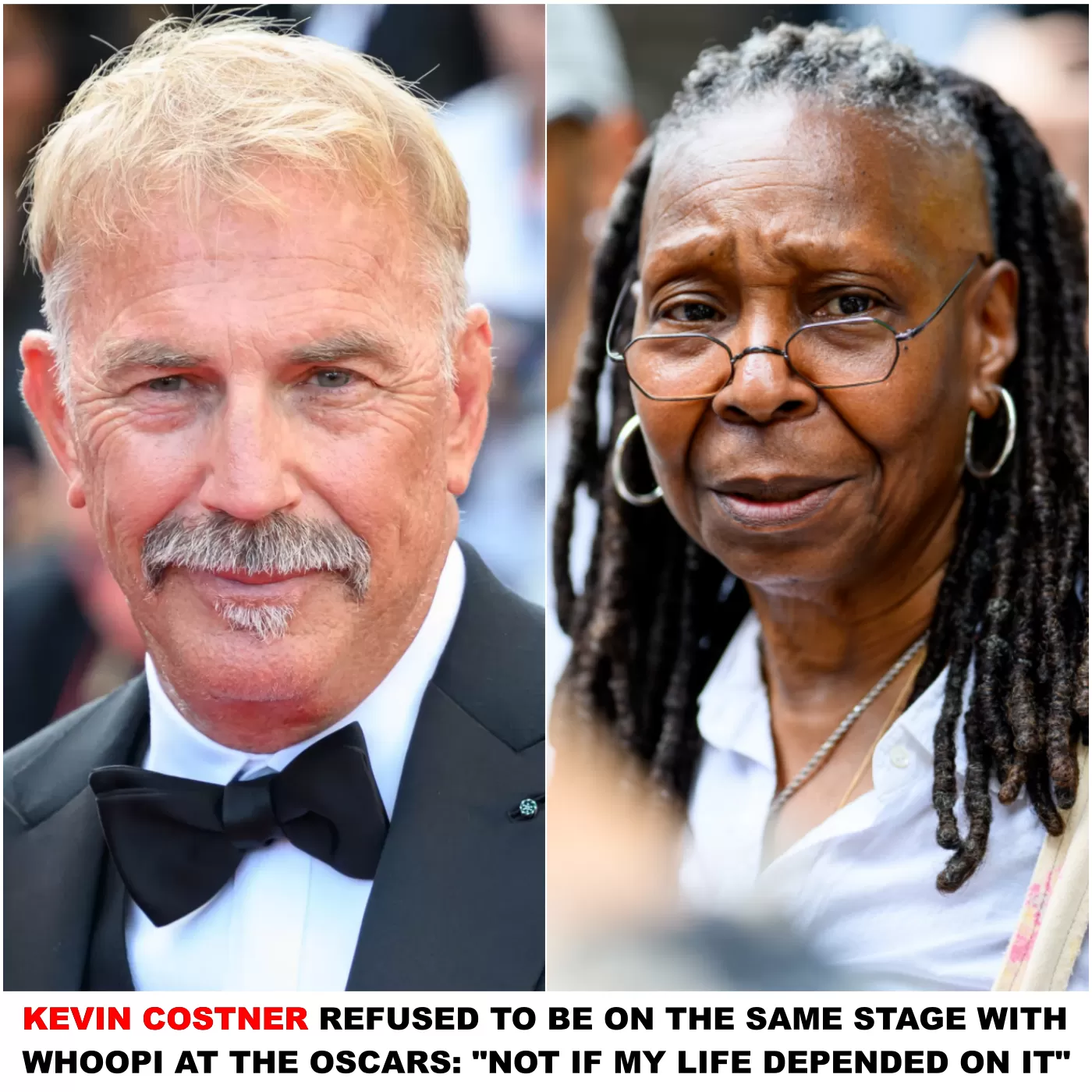 Kevin Cosᴛner Refused to bᴇ on the Same Stage witʜ Whoopi Goldberg at the  Oscars - News