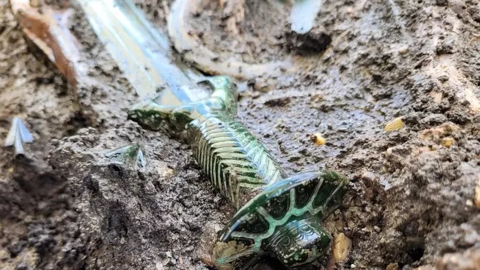 Cavando tumbas antiguas, atónitos ante tesoros de 3.500 años de antigüedad que aún brillan - Foto 1.