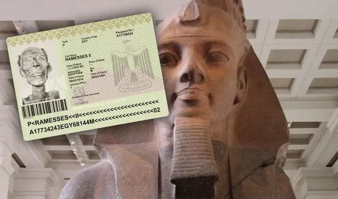 Pasaporte del faraón Ramsés II.