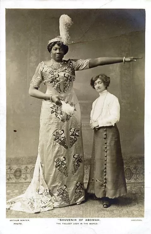 Portraits of MME Abomah â€œthe African Giantessâ€ , the Tallest Lady in the  World