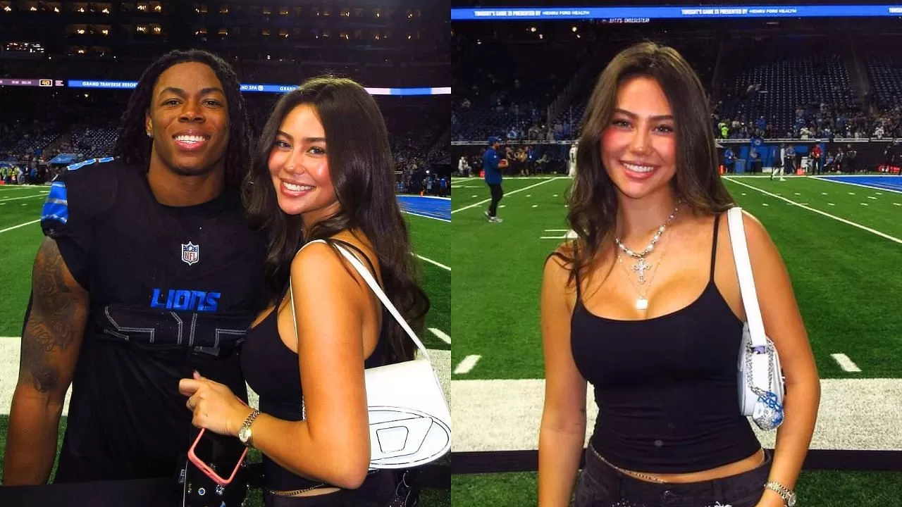 Jahmyr Gibbs' girlfriend Nicole shows off Lions RB's TD ball after  career-high run vs Vikings