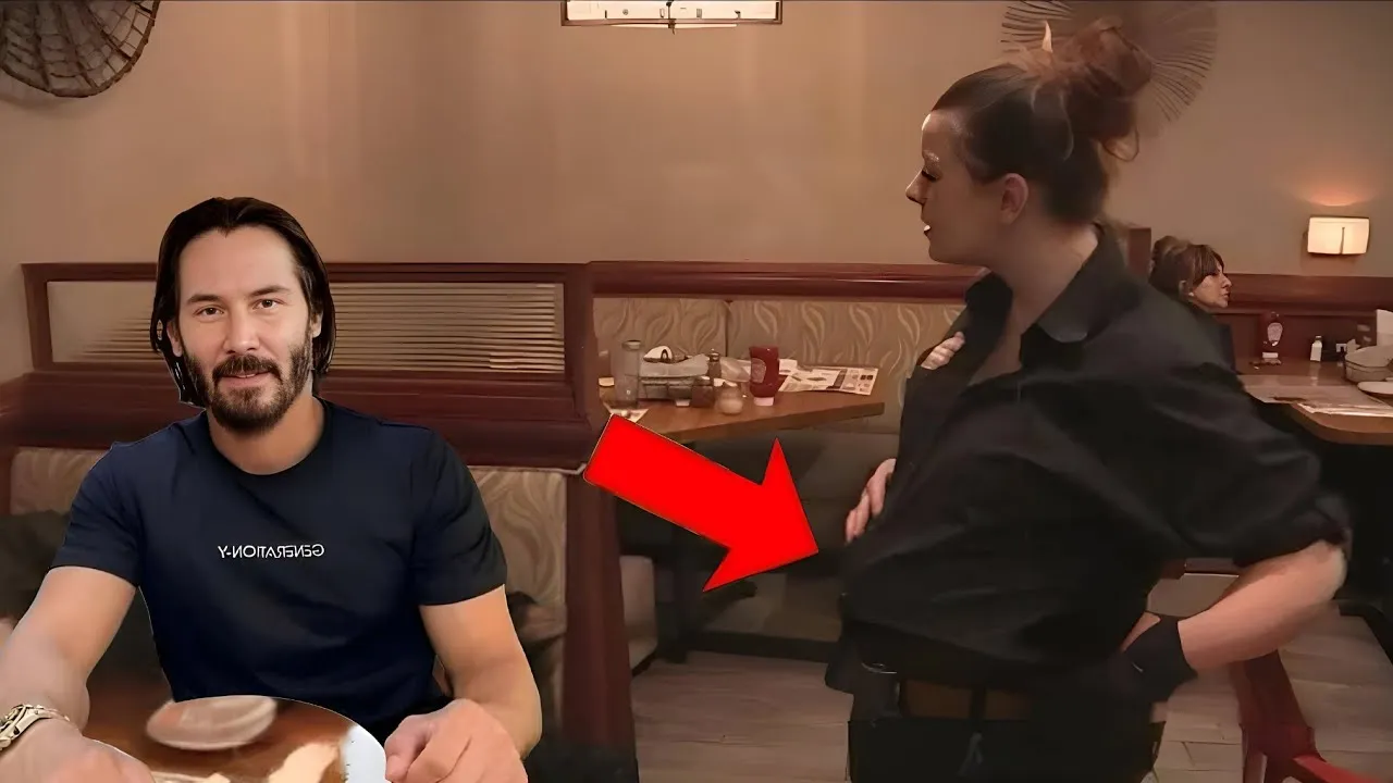 Keanu Reeves Notices a Pregnant Waitress Working Hard at a Restaurant, and His Act Will Shock You...