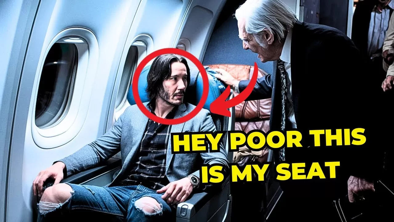 Un hombre insulta a Keanu Reeves en un vuelo de primera clase y se arrepiente al instante cuando se revela la verdad - YouTube