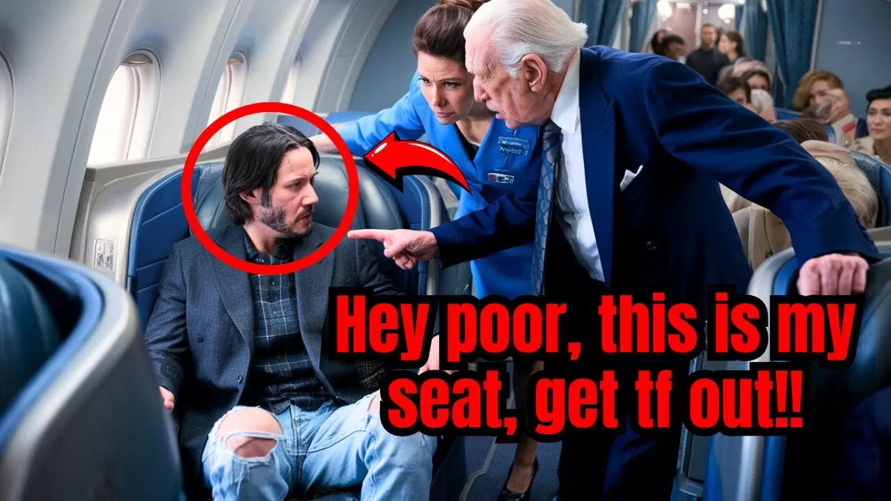 Un hombre insulta a Keanu Reeves en un vuelo de primera clase. ¡Se arrepiente instantáneamente cuando se revela la verdad!