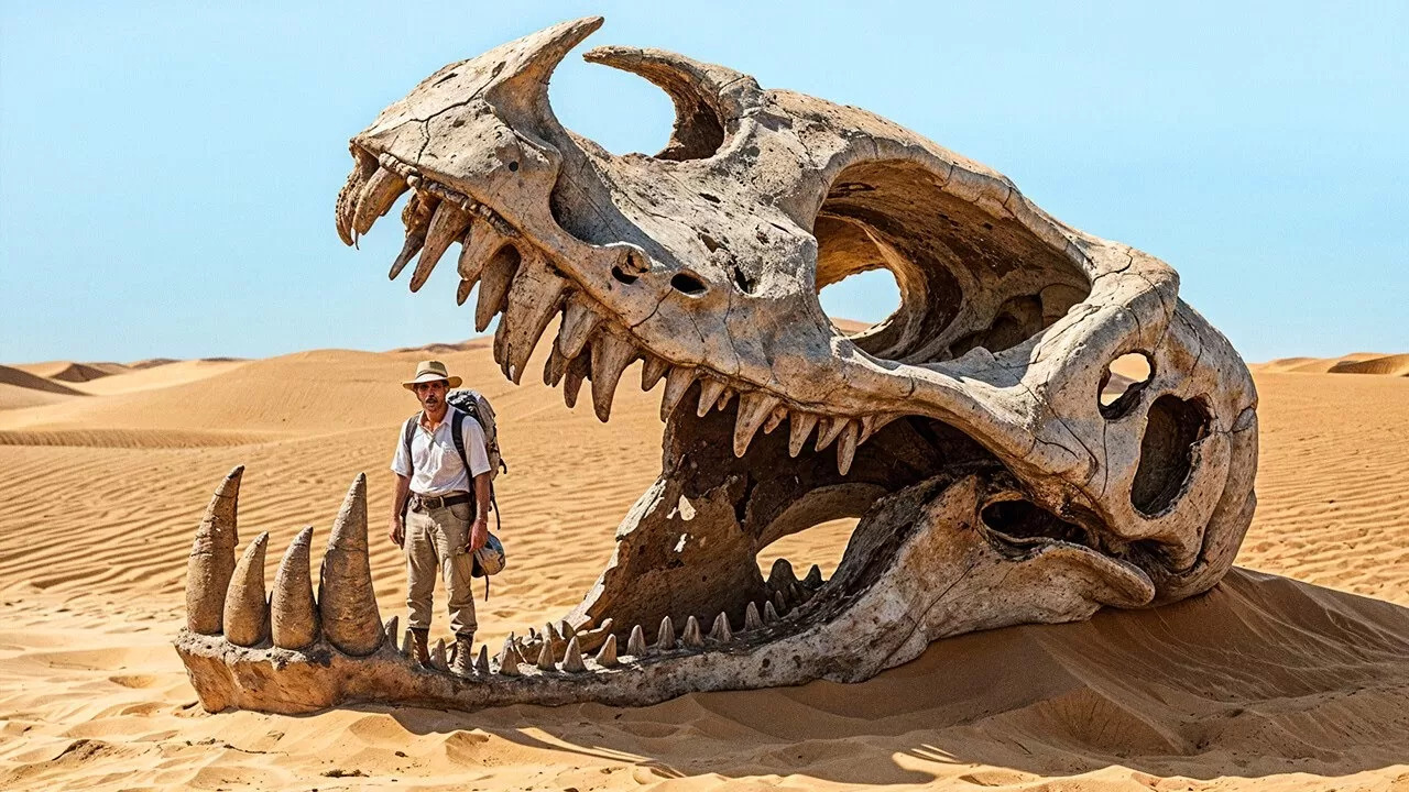 Massive Prehistoric Beast Unearthed by Scientists in the Sahara Desert - YouTube