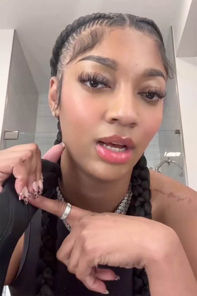 Angel Reese explained her season-ending wrist injury in a video on TikTok on Sept. 8, 2024.  