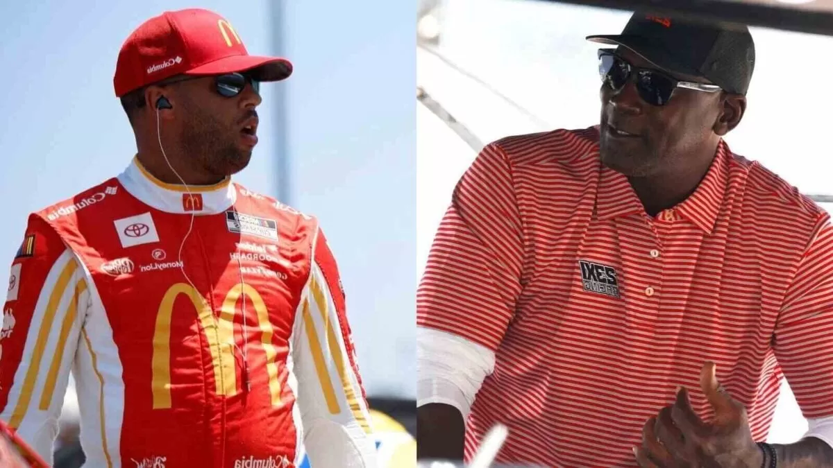 Bubba Wallace and Michael Jordan