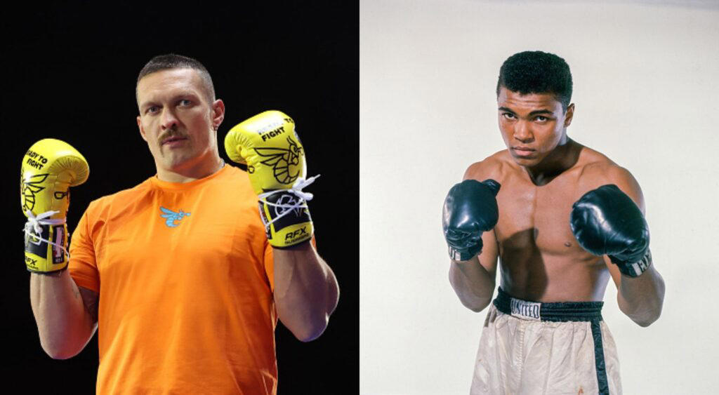 Oleksandr Usyk and Muhammad Ali (Image Credits: Getty Images)