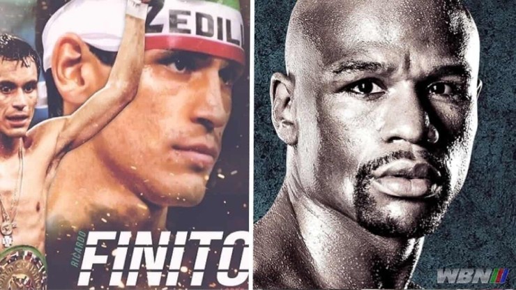 Lopez (left) has a more impressive professional record than Mayweather (right)