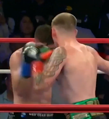 A big left straight knocked his foe down for the third time in just five minutes of combat