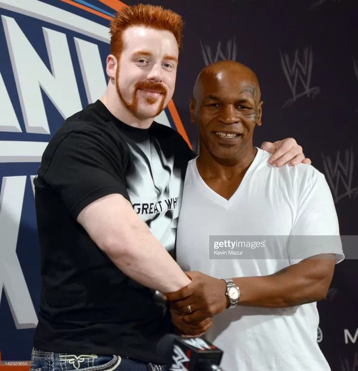 Sheamus and Mike Tyson attend WrestleMania XXVlll at Sun Life Stadium... |  Mike tyson, Sheamus, Wrestlemania