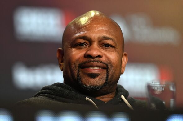 Roy Jones Jr. looking on during a press conference