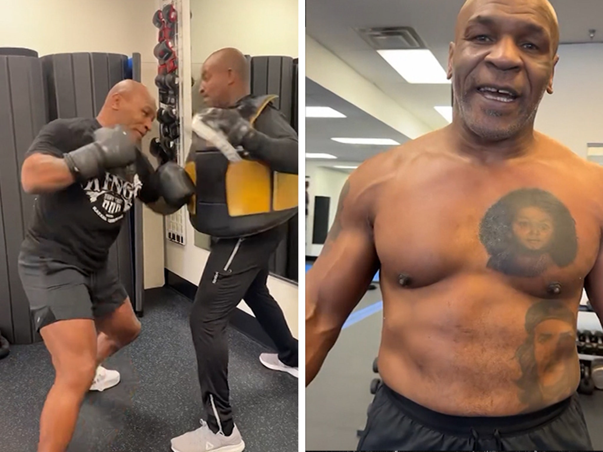 Mike Tyson Looks Violent In First Training Session For Jake Paul Fight