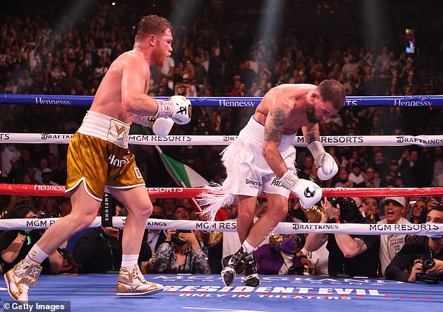 Caleb Plant taken to hospital after Canelo Alvarez knocks out the American  | Daily Mail Online