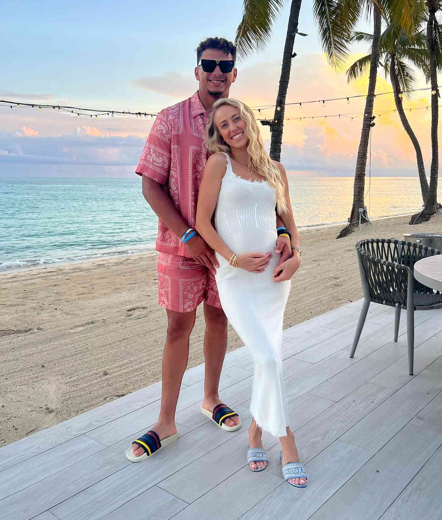 Pregnant Brittany Mahomes Cradles Baby Bump in Photo with Patrick Mahomes