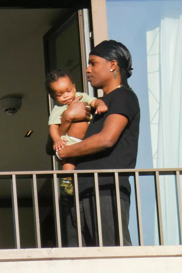 ASAP Rocky Holds His Son On A Balcony At Paris Hotel: Photos – Hollywood Life