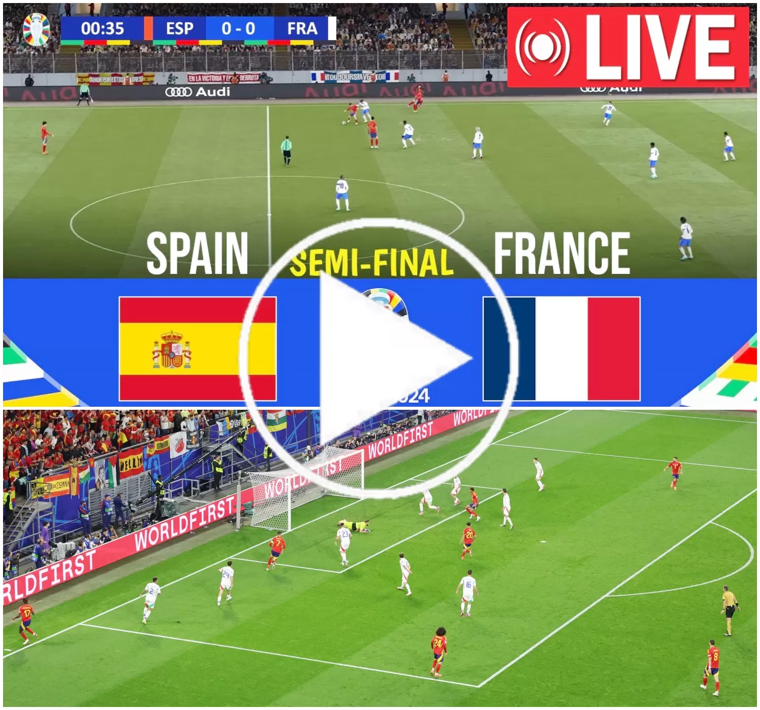 🔴LIVE Spain vs France UEFA Euro Cup 2024 Match Live NOW Full