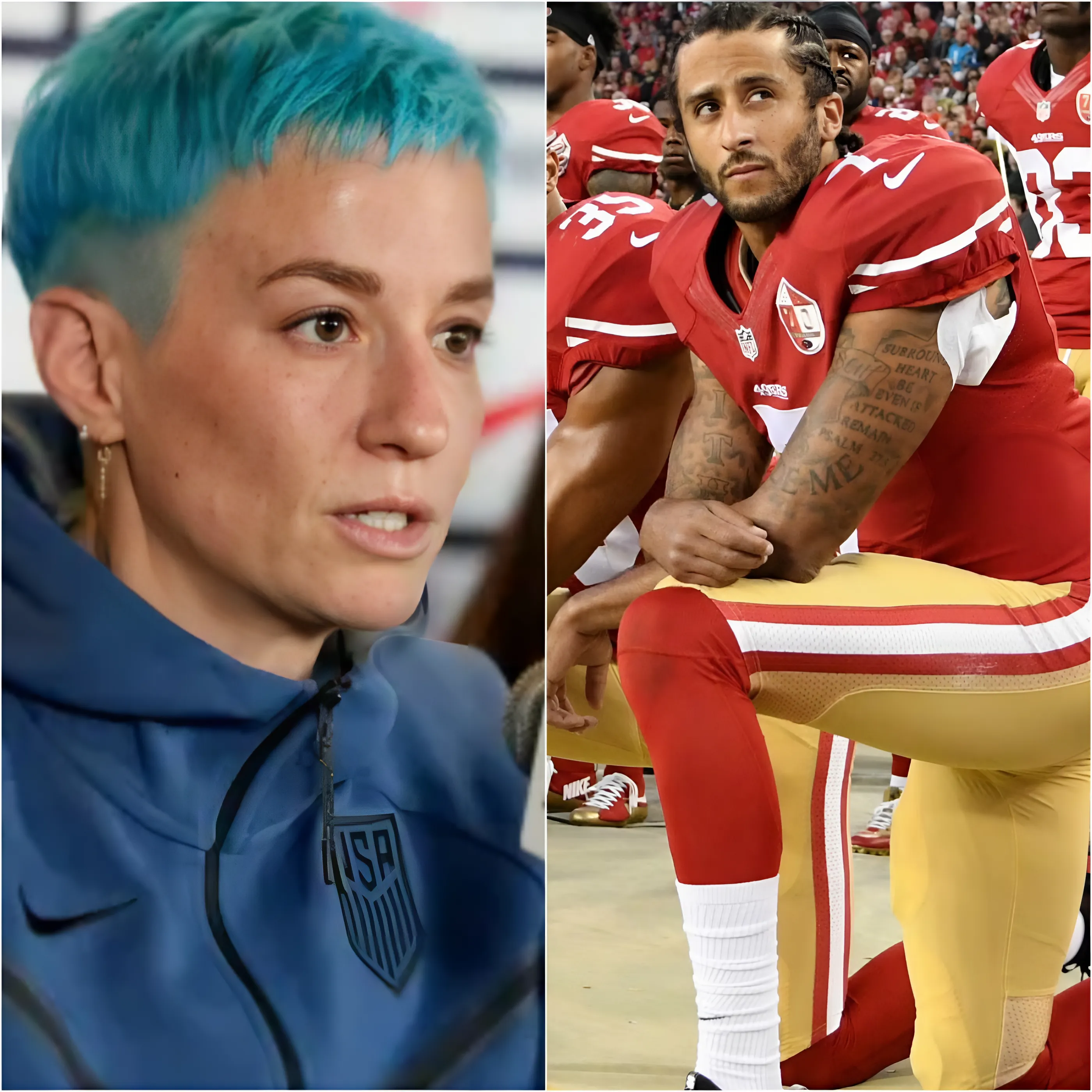 Breaking News: Megan Rapinoe backs Colin Kaepernick to be the face of ...