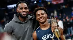 Bronny James joins LeBron with Lakers as father-son duo makes NBA history -  Vanguard News