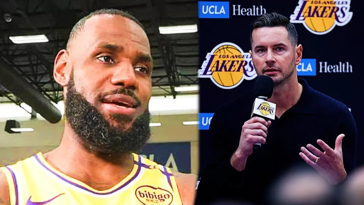 LeBron James won't put expectations on JJ Redick, early-season Lakers:  'That's unfair' - YouTube