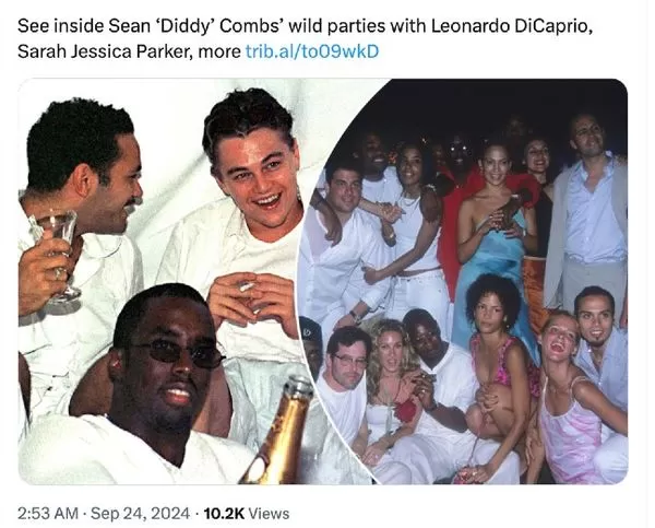 Viral Foto Artis Ikut Pesta Liar Sean 'Diddy' Combs, J-Lo Hingga DiCaprio