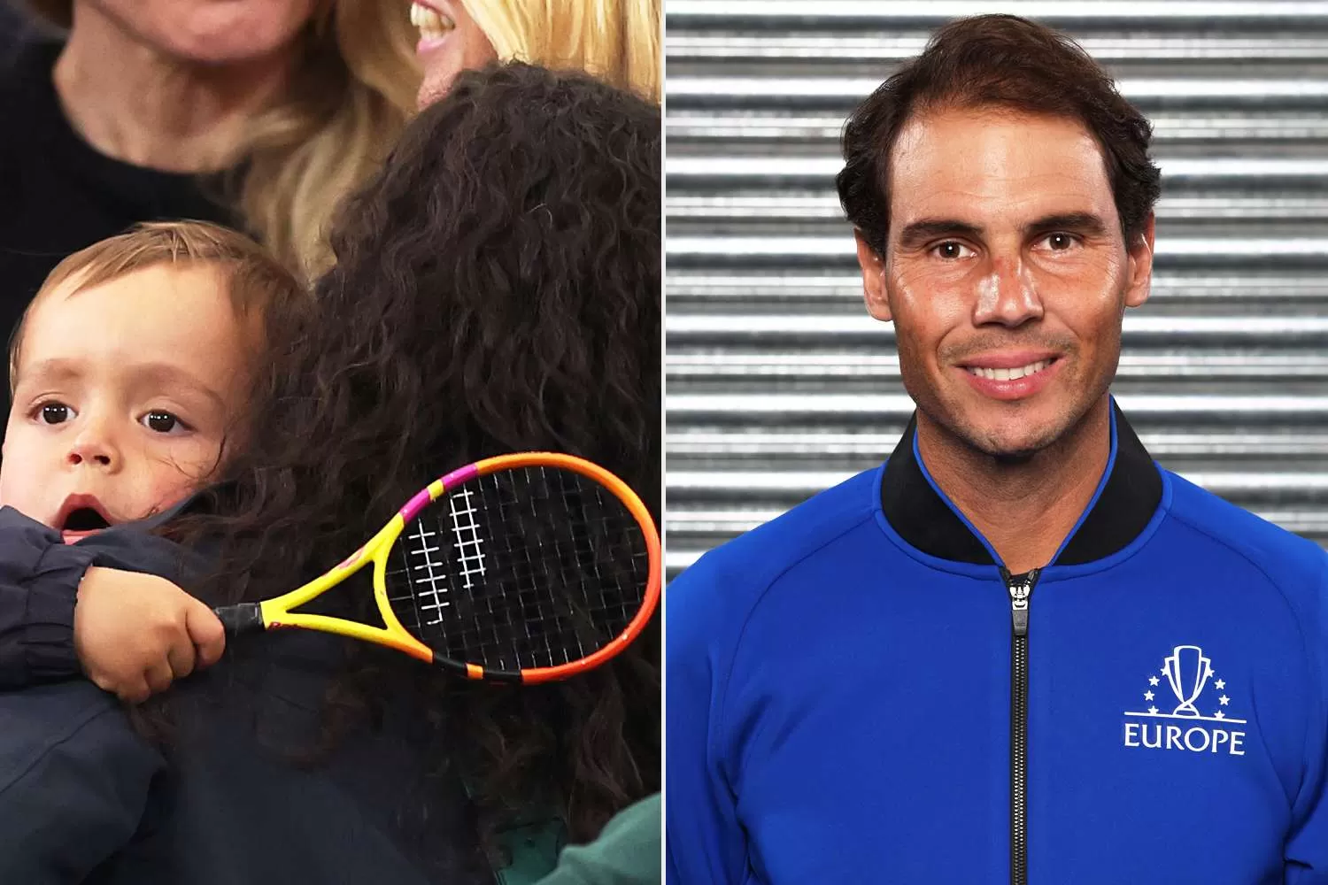 Rafael Nadal's Son Watches Dad at the 2024 French Open with Mini Tennis  Racket