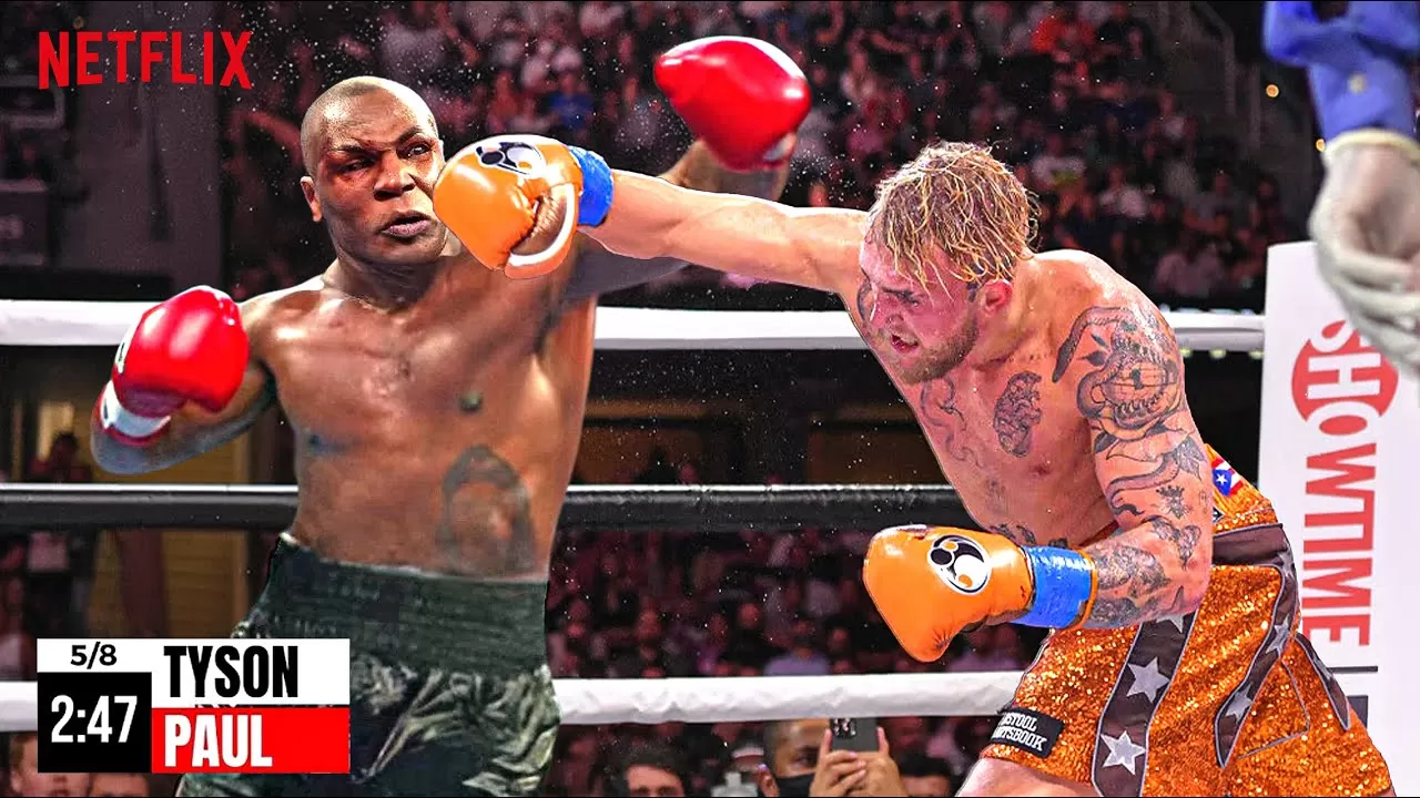 Mike Tyson VS. Jake Paul Fight HIGHLIGHTS | Top Moments 2024 - YouTube