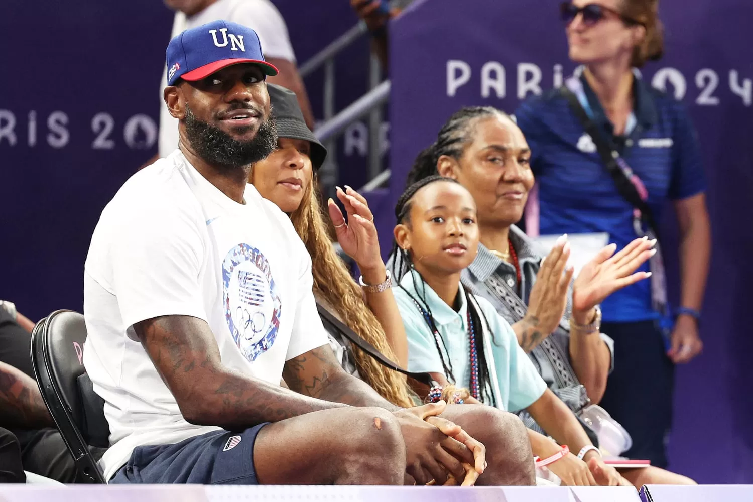 LeBron James' Dancing Mortifies Daughter Zhuri At Paris Olympics