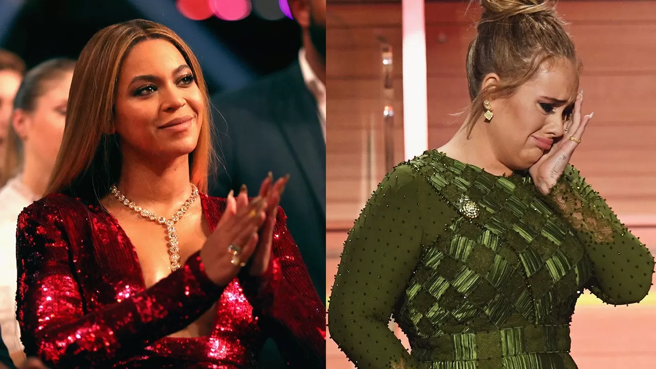 Adele Dedicates Her GRAMMY Album of the Year Win to Beyonce Makes Herself  and Bey Both Cry