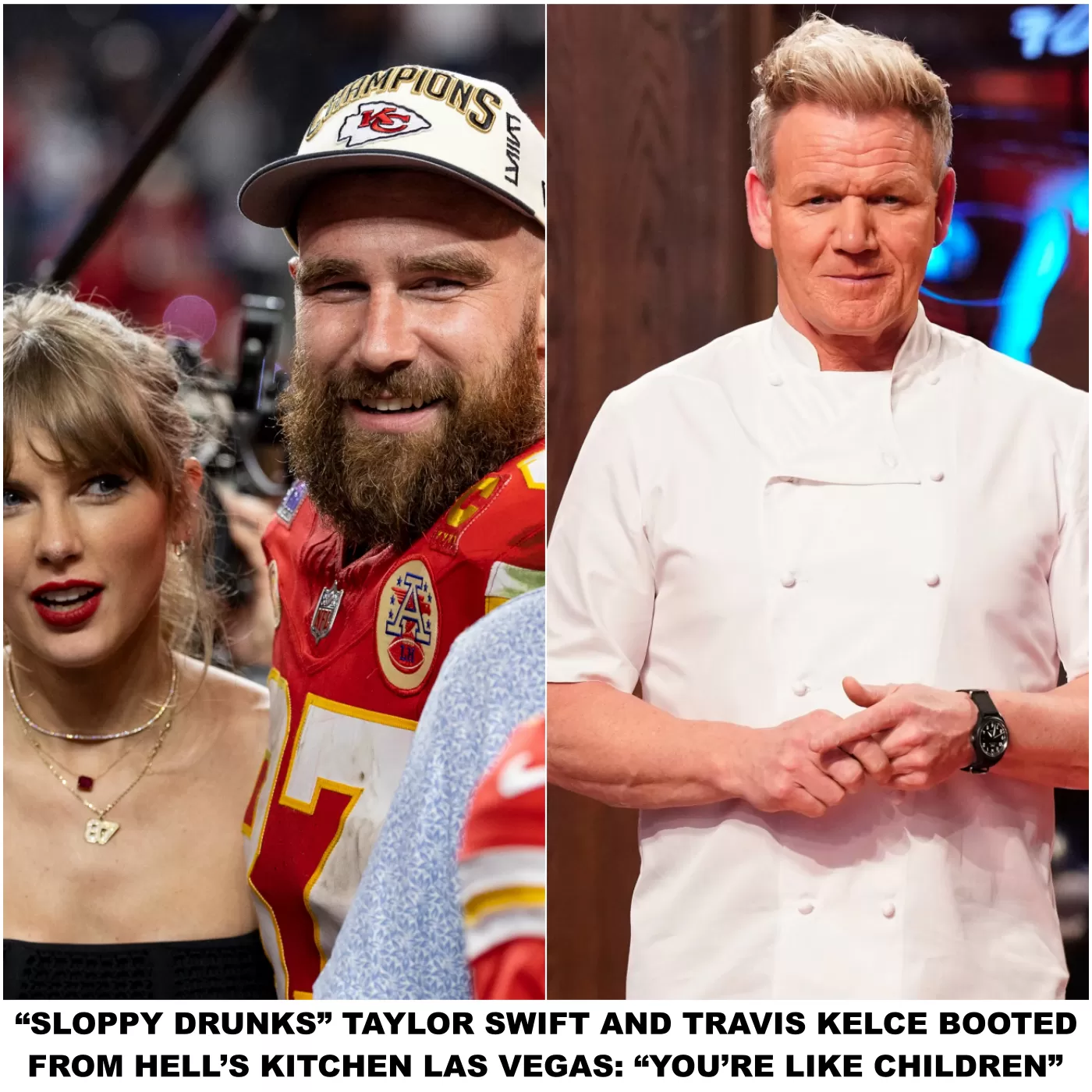 Taylor Swift et Travis Kelce expulsés de Hell's Kitchen à Las Vegas : « Vous êtes comme des enfants » - Actualités