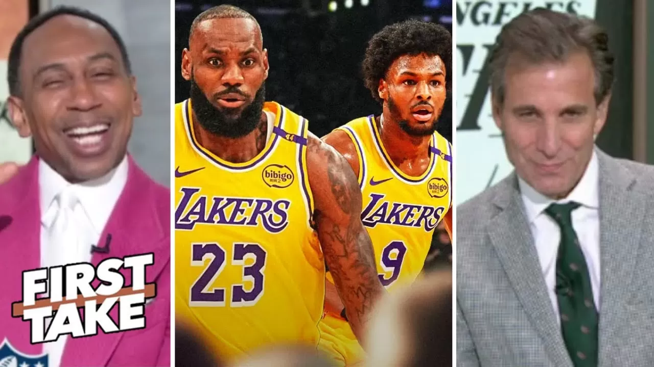 FIRST TAKE | Do you still hate Lakers? - Stephen A. mocks Mad Dog after  LeBron & Bronny beat Twolves - YouTube