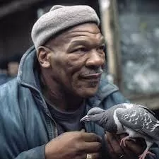 Mike Tyson pigeon whisperer : r/aiArt