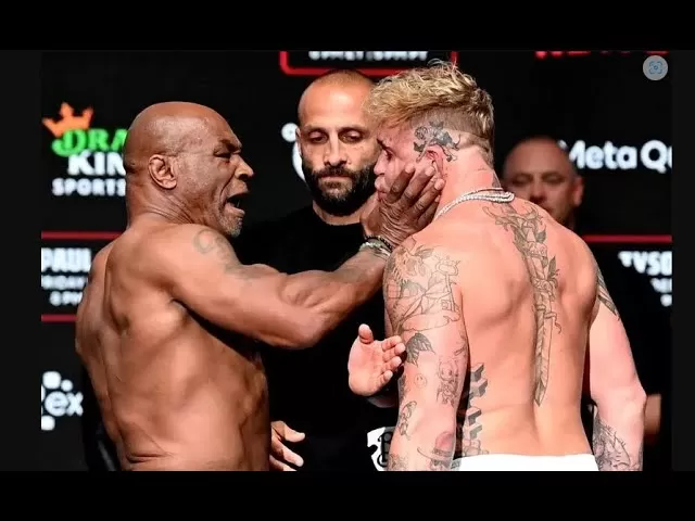 MIKE TYSON LOSES IT on Jake Paul at Weigh In! - YouTube