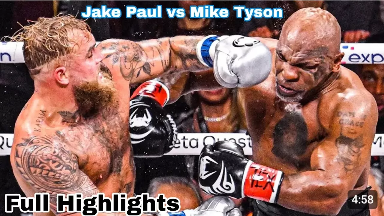 Jake Paul and Mike Tyson Fight | Full Highlights Video | Mike Tyson and  Jake Paul fight - YouTube