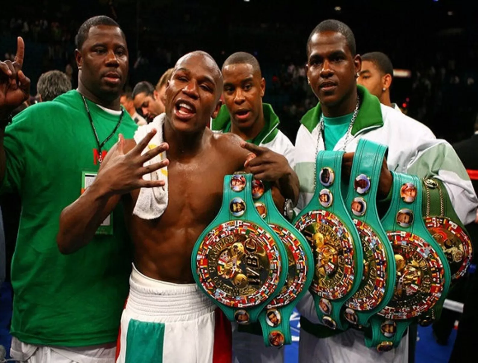 Floyd mayweather championship belts 8x10 glossy photo | Etsy