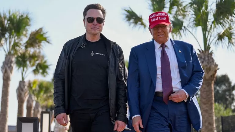 Donald Trump watches SpaceX launch with Elon Musk, but test flight does not  go as planned | US News | Sky News