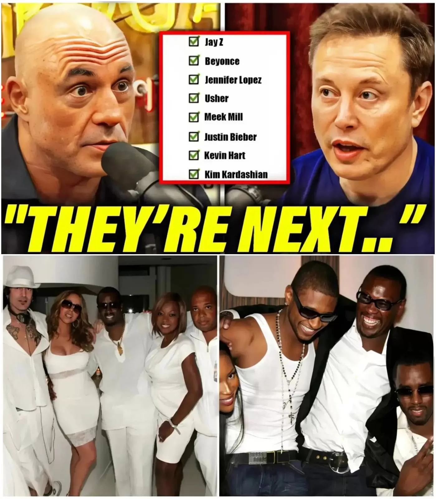 Cover Image for 🛑Joe Rogan et Elon Musk ont ​​EXPOSÉ la liste des célébrités IMPLIQUÉES dans les soirées FREAK OFF de Diddy !