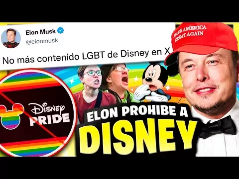 Elon Musk BLOQUEA todo contenido de Disney Pride LGBT en Twitter 🤣 -  YouTube