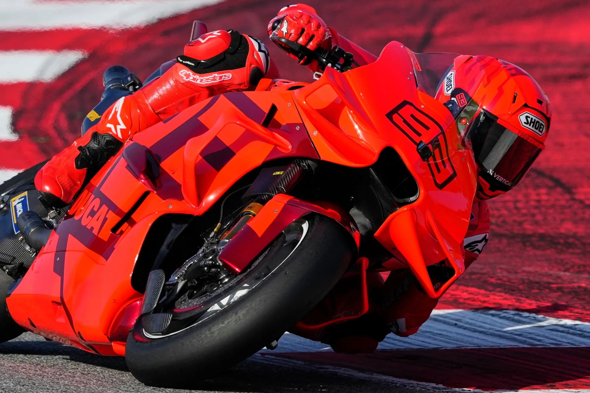 Marc, during the Barcelona test.