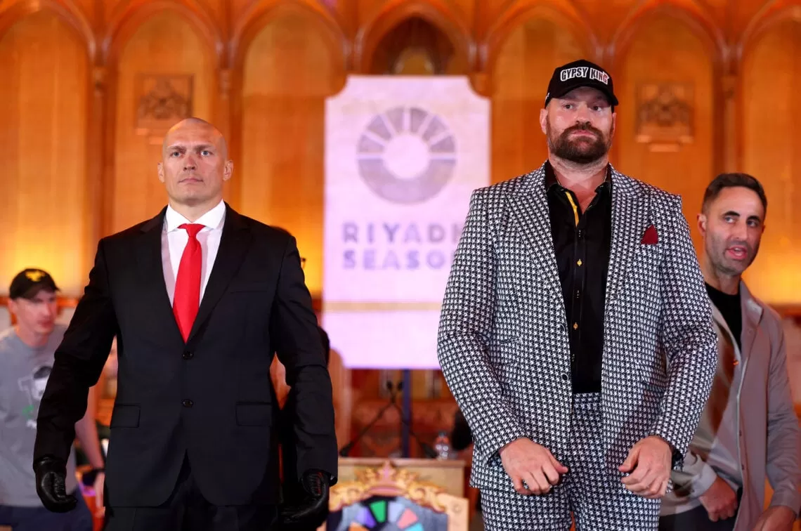 Tyson Fury has unusual response to Oleksandr Usyk dressing as 'Hitman' for  press conference staredown