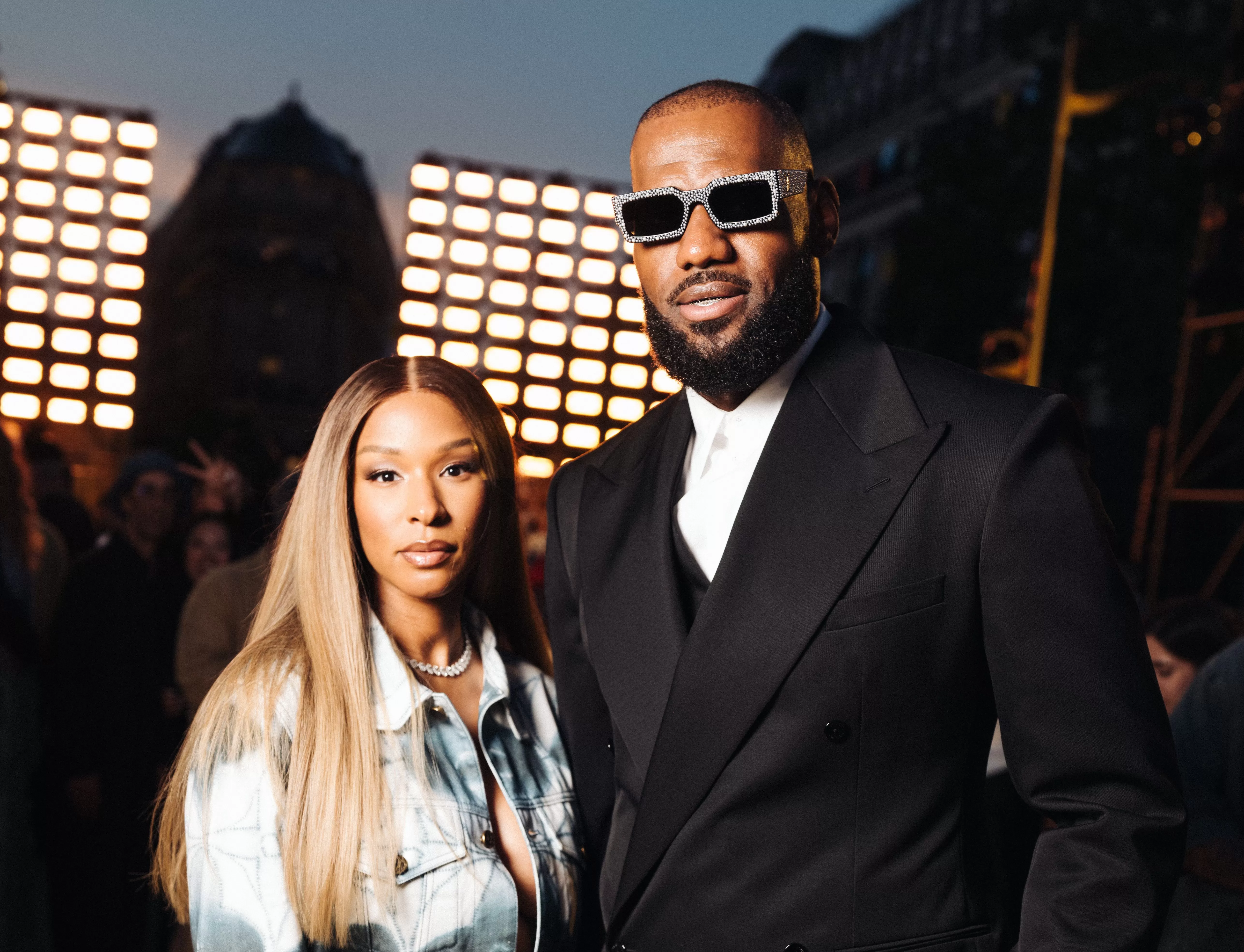 Savannah James Takes Logomania to Louis Vuitton Menswear Fashion Show