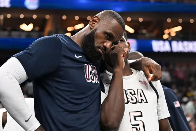 Spotted: LeBron James with eye bandage seen courtside with Savannah James  supporting women's Team USA vs Nigeria