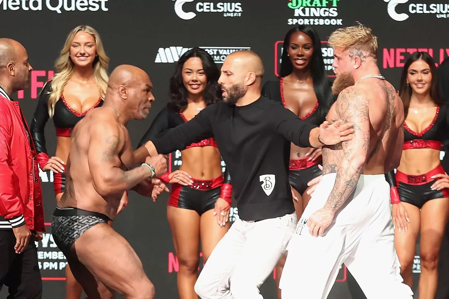 Mike Tyson Slaps Jake Paul During Final Weigh-In