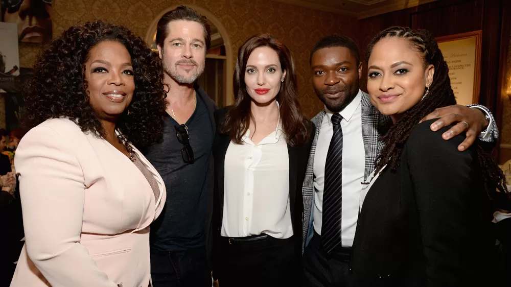 Oprah Schmoozes With Angelina Jolie, Brad Pitt at AFI Awards Lunch