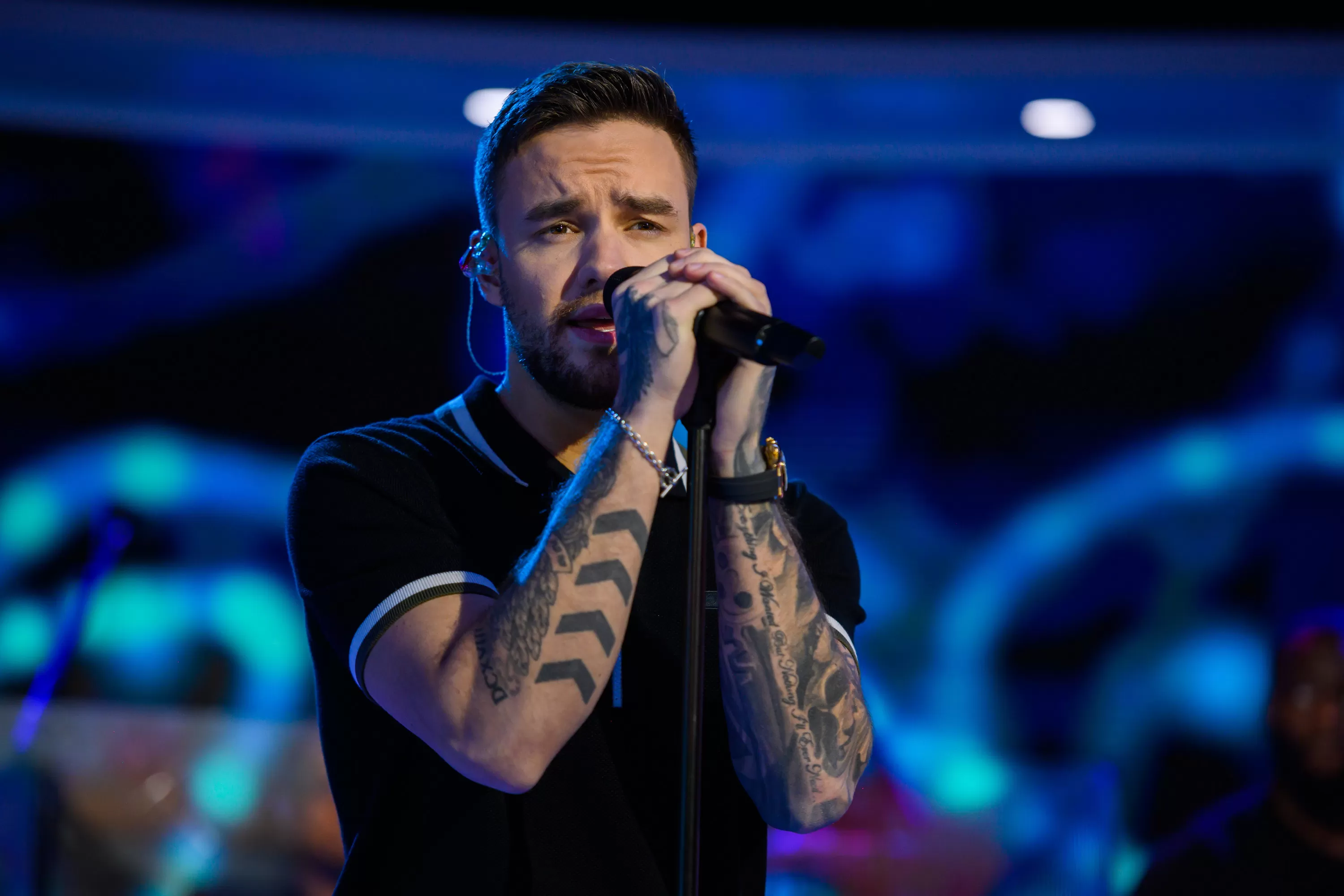 Liam Payne on stage.