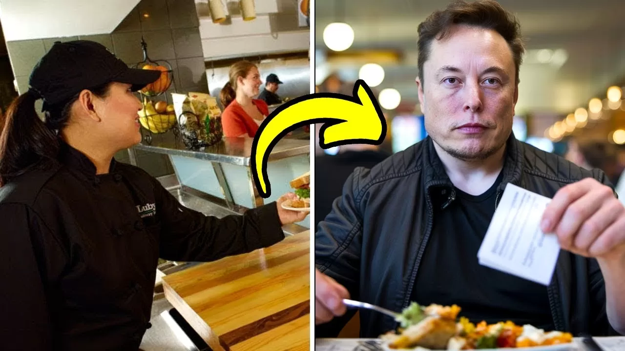 Waitress Is Only Person Nice To Elon Musk. The Next Day She Arrives To Work  In A Cybertruck And...