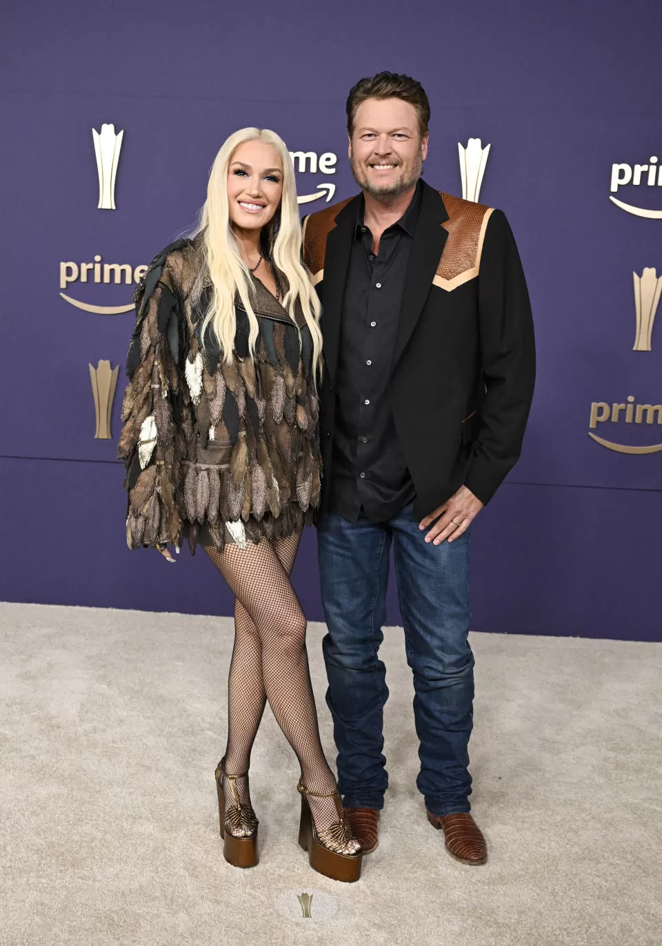 Gwen Stefani and Blake Shelton at the 59th Academy of Country Music Awards from Ford Center at The Star on May 16, 2024 in Frisco, Texas.